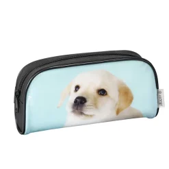 Trousse rectangulaire Zoo Face - 1 compartiment - 2 modèles disponibles - Viquel
