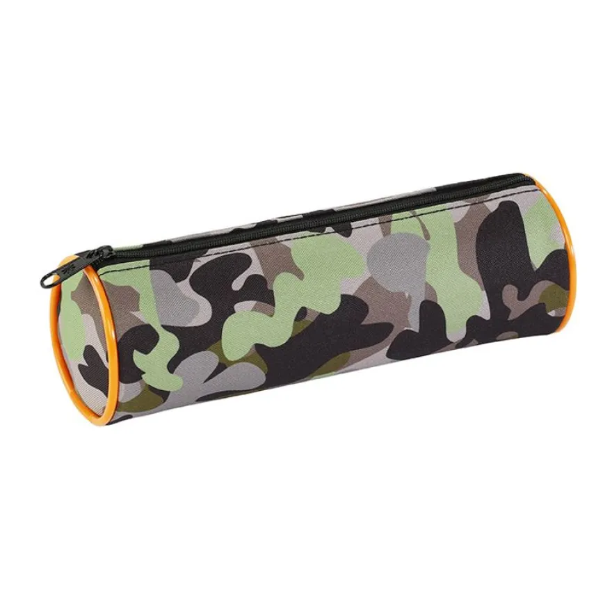 Trousse ronde Camouflage - 1 compartiment - 2 modèles disponibles - Viquel