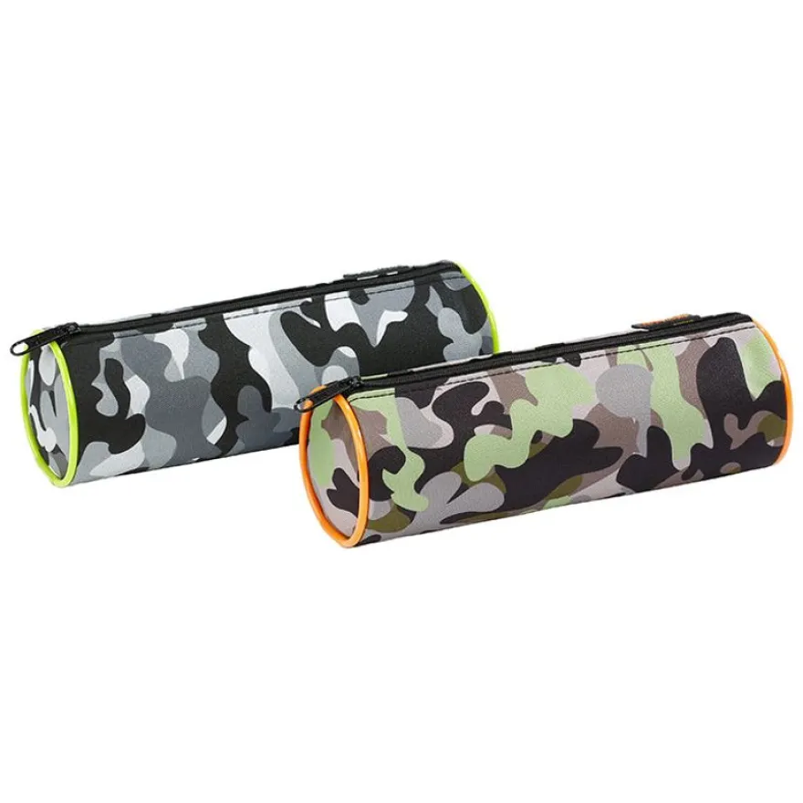 Trousse ronde Camouflage - 1 compartiment - 2 modèles disponibles - Viquel