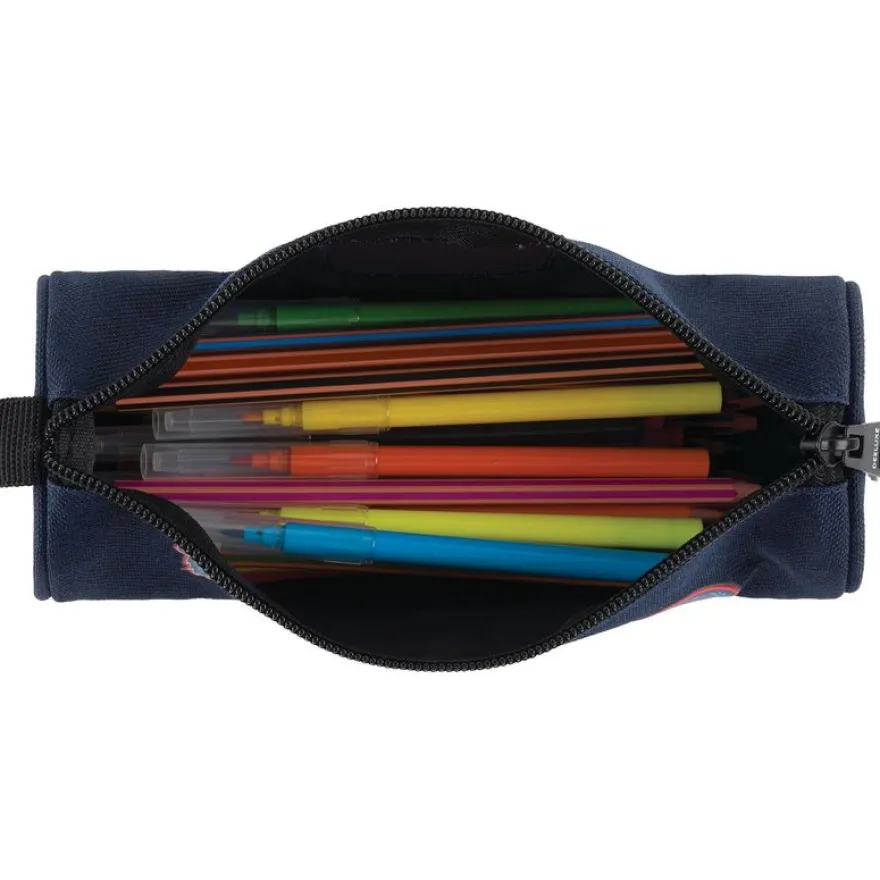 Trousse ronde Deeluxe Primaire - 1 compartiment - marine chine - Oberthur
