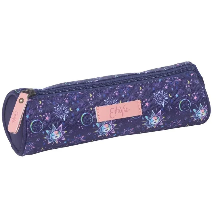 Trousse ronde EttaVee Moon - 1 compartiment - violet - Kid'Abord