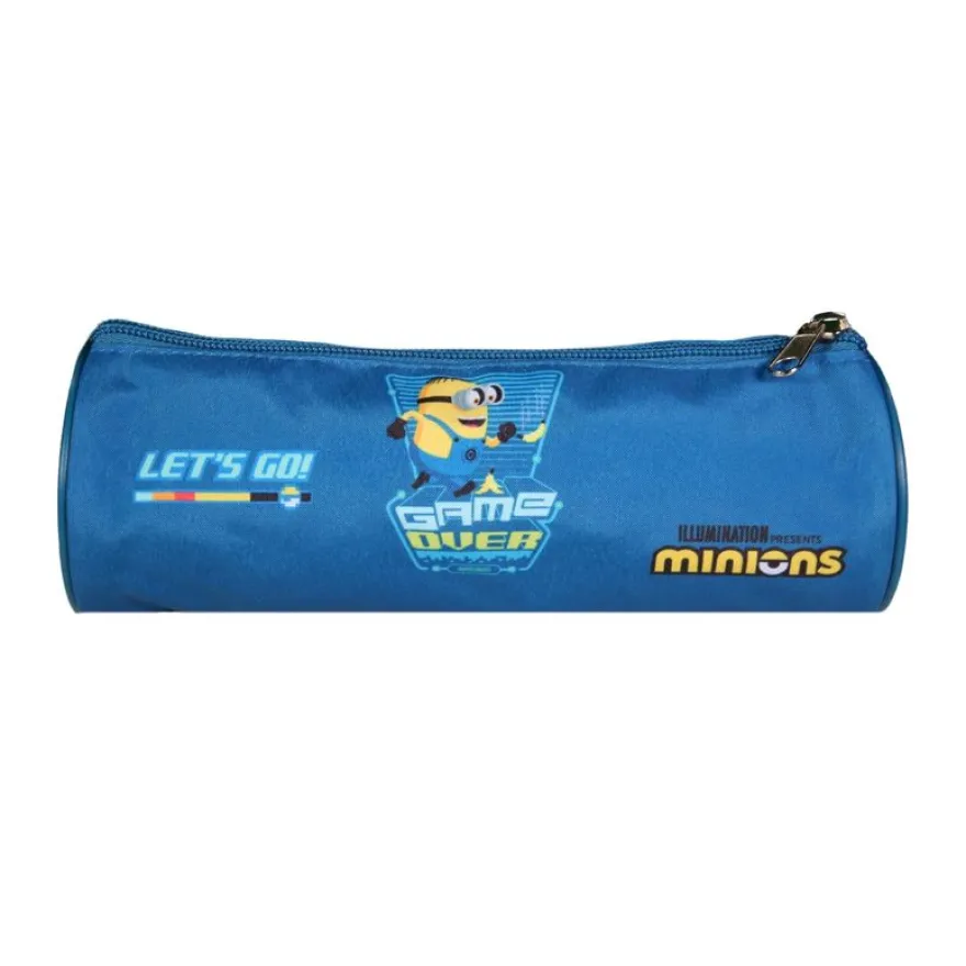 Trousse ronde Les Minions - 1 compartiment - bleu - Bagtrotter