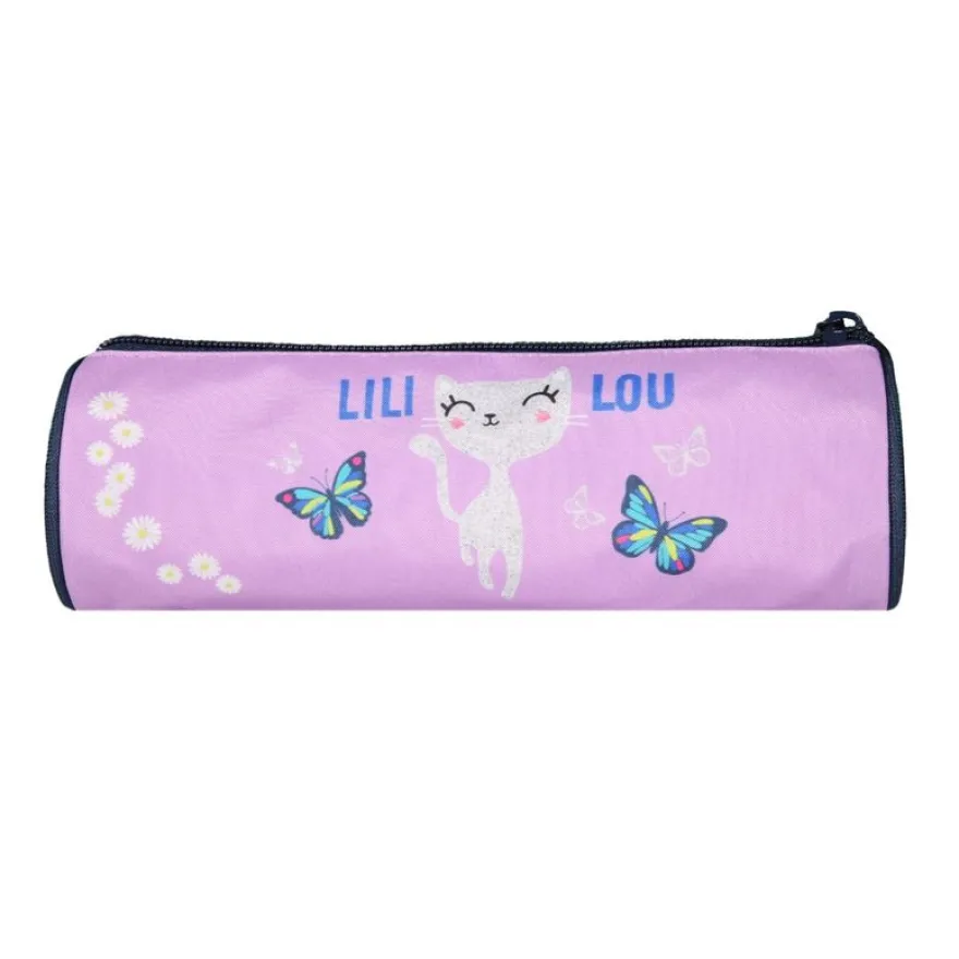 Trousse ronde Lili Lou - 1 compartiment - violet - Bagtrotter