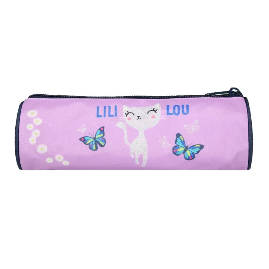 Trousse ronde Lili Lou - 1 compartiment - violet - Bagtrotter