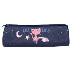 Trousse ronde Lili Lou - 1 compartiment - bleu - Bagtrotter