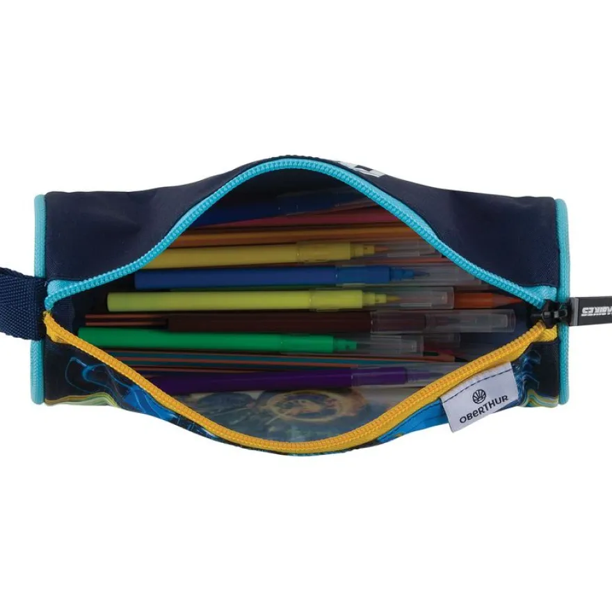 Trousse ronde Megacars / Megabikes - 1 compartiment - marine ou noir - Oberthur