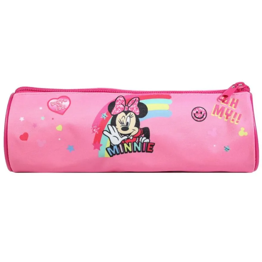 Trousse ronde Minnie - 1 compartiment - rose - Bagtrotter