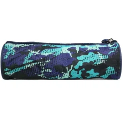 Trousse ronde Offshore - 1 compartiment - camouflage bleu - Bagtrotter