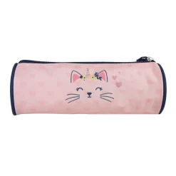 Trousse ronde Phileas - 1 compartiment - moustache - Bagtrotter