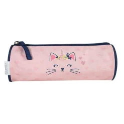 Trousse ronde Phileas - 1 compartiment - moustache - Bagtrotter