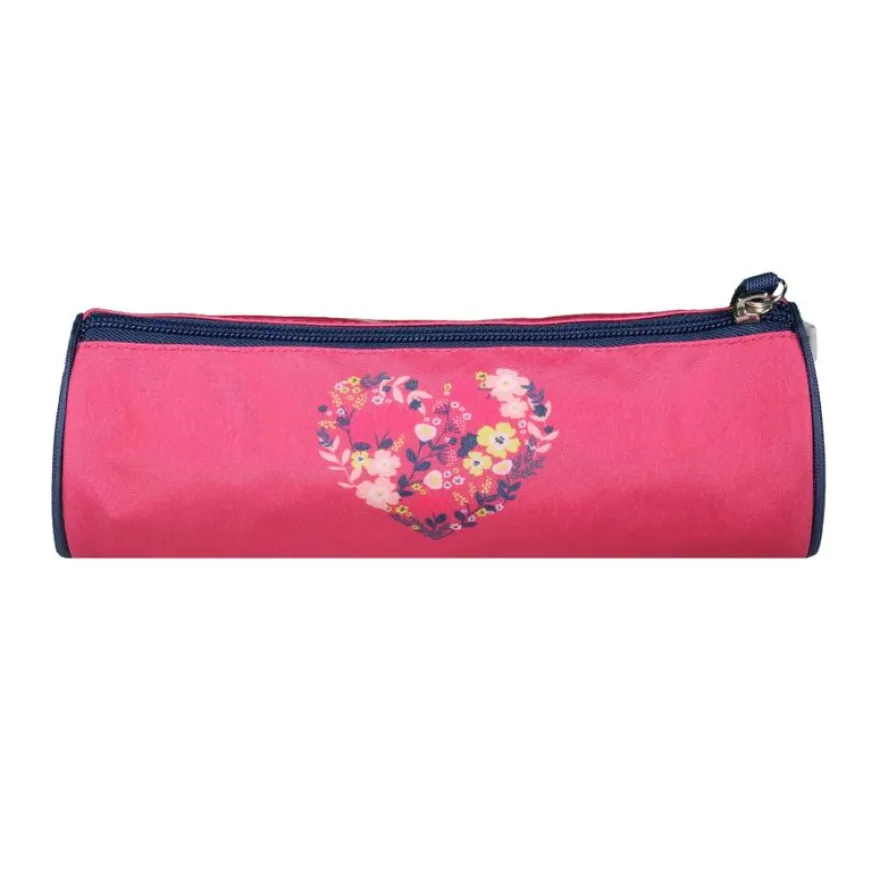 Trousse ronde Phileas - 1 compartiment - cœur - Bagtrotter