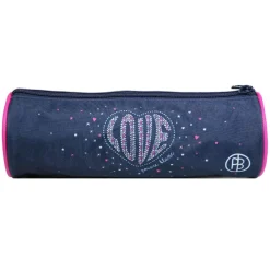 Trousse ronde Poivre Blanc - 1 compartiment - bleu - Bagtrotter