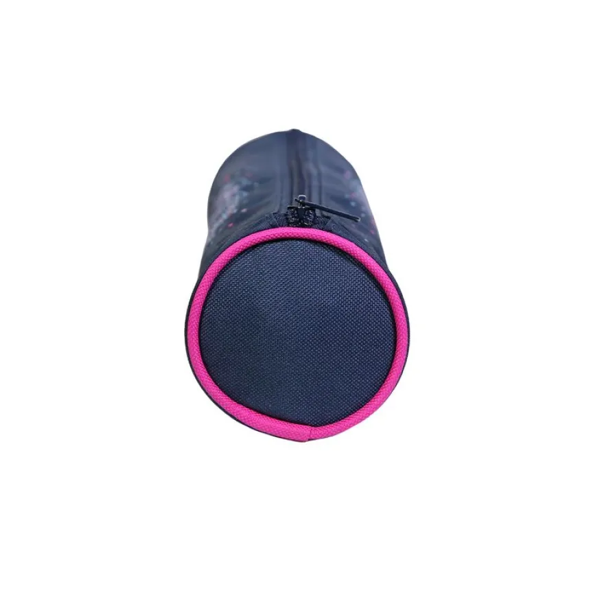 Trousse ronde Poivre Blanc - 1 compartiment - bleu - Bagtrotter