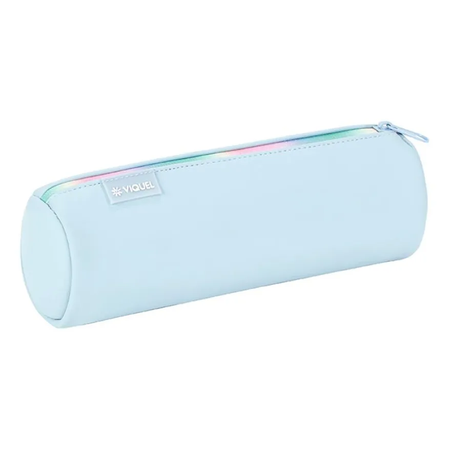 Trousse ronde Rainbow Pastel - 1 compartiment - 2 modèles disponibles - Viquel