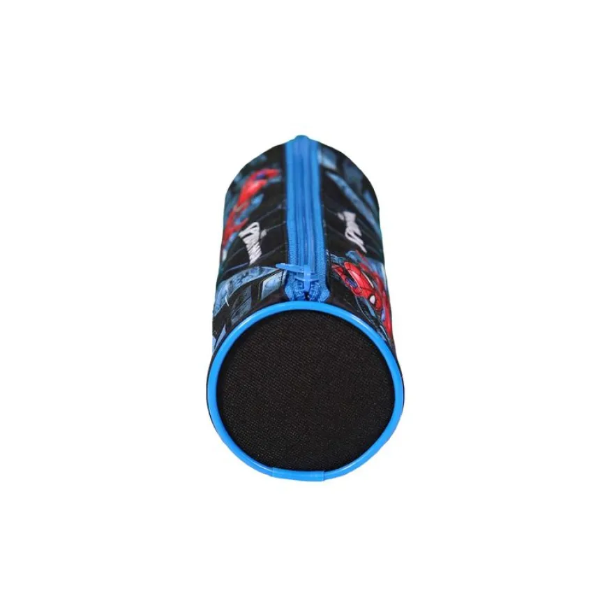 Trousse ronde Spiderman - 1 compartiment - bleu - Bagtrotter