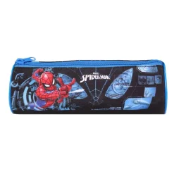 Trousse ronde Spiderman - 1 compartiment - bleu - Bagtrotter