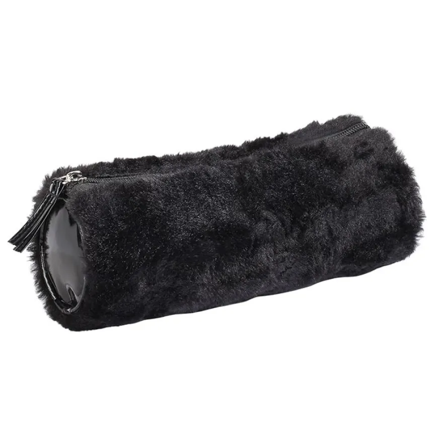 Trousse ronde Teddy - 1 compartiment - disponible en 2 couleurs - Viquel
