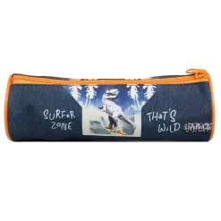Trousse ronde Vorax Dinosaure - 1 compartiment - bleu - Bagtrotter
