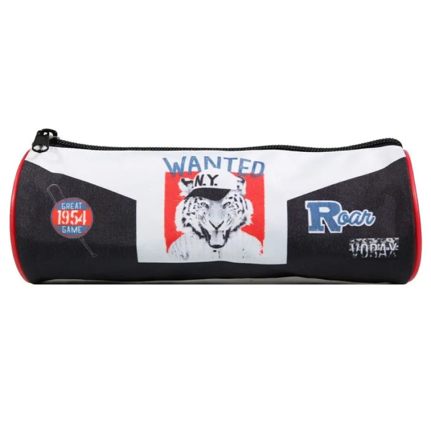 Trousse ronde Vorax Tigre - 1 compartiment - noir - Bagtrotter