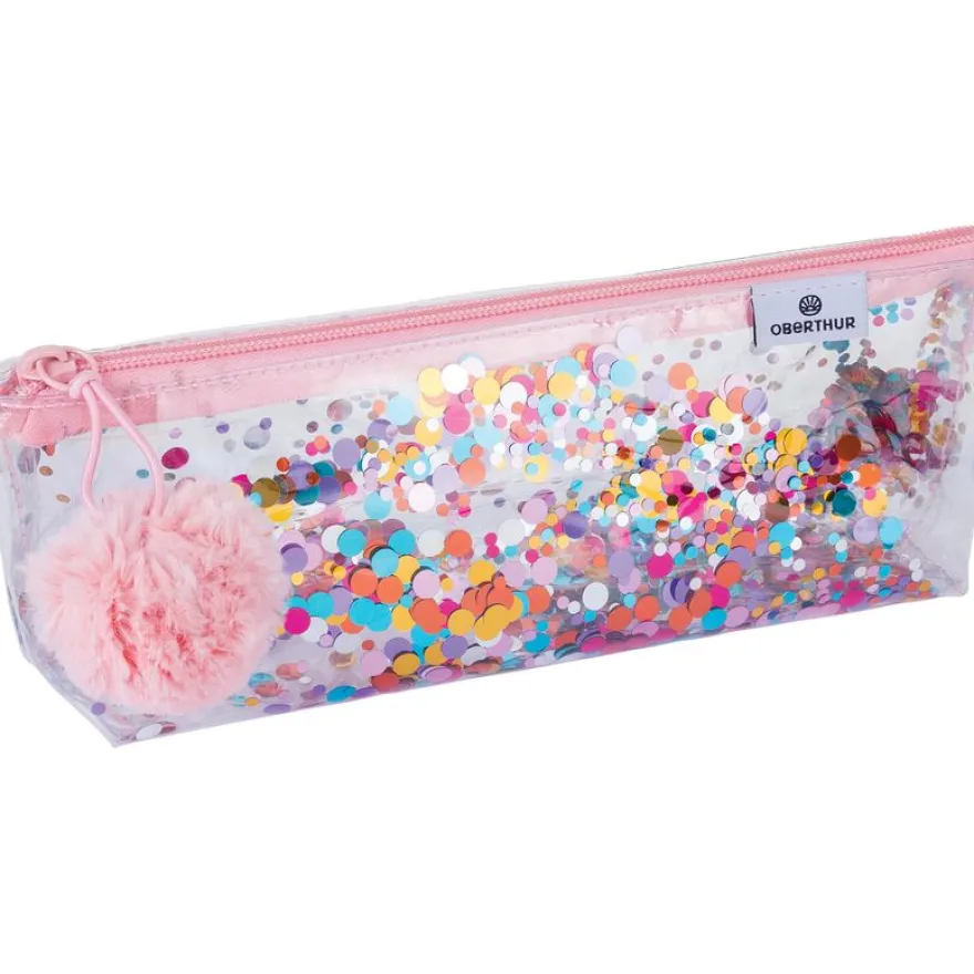 Trousse triangle Confettis - 1 compartiment - 4 décors assortis - Oberthur
