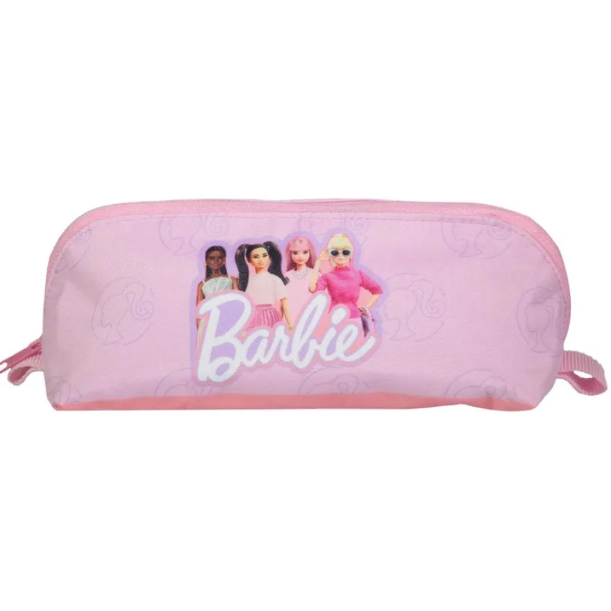 Trousse triangulaire Barbie réversible - 1 compartiment - rose - Bagtrotter