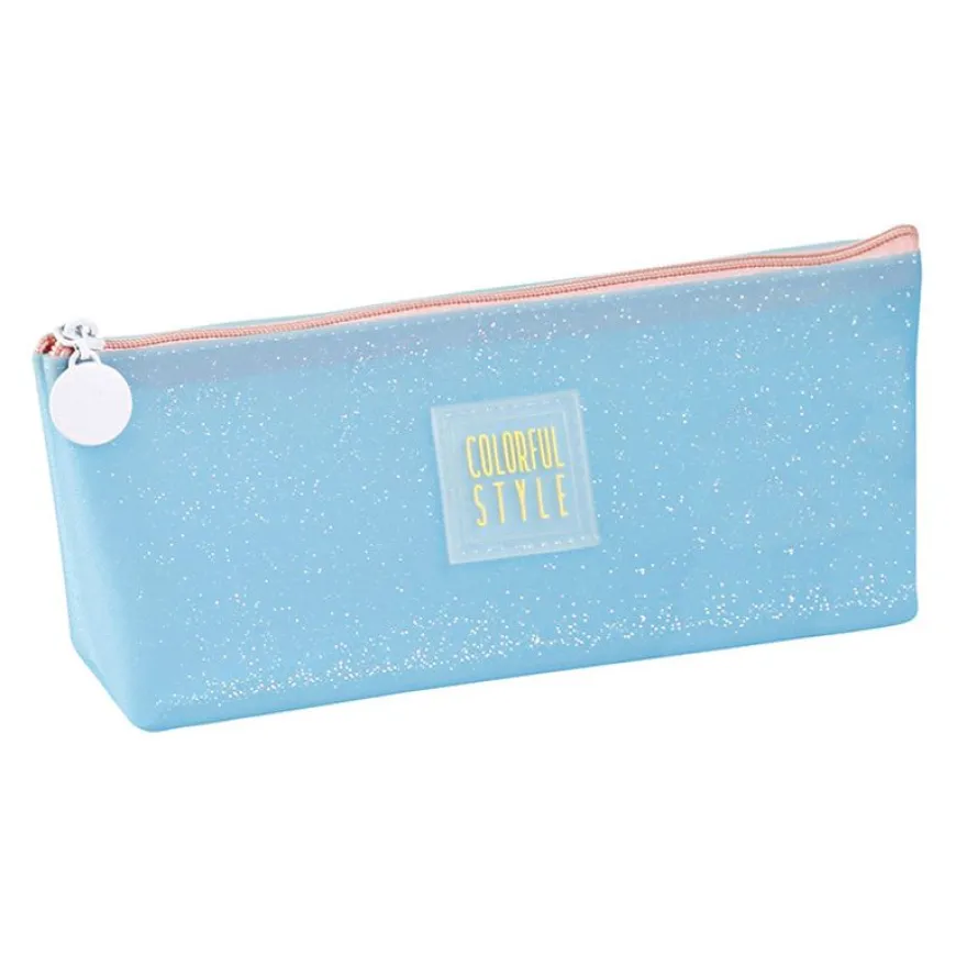 Trousse triangulaire Jelly - 1 compartiment - 3 coloris disponibles - Viquel
