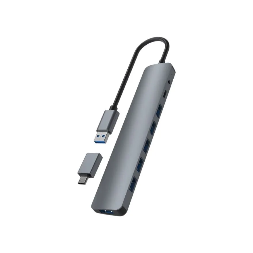 T'nB - Hub 7 ports - USB -A aluminium vers 7 x USB -A 3.0