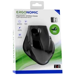 T'nB Ergo Line - souris sans fil ergonomique - noir, argent