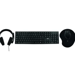 T'nB ERGONOMIC - ensemble clavier, casque et souris sans fil + tapis ergonomique - noir