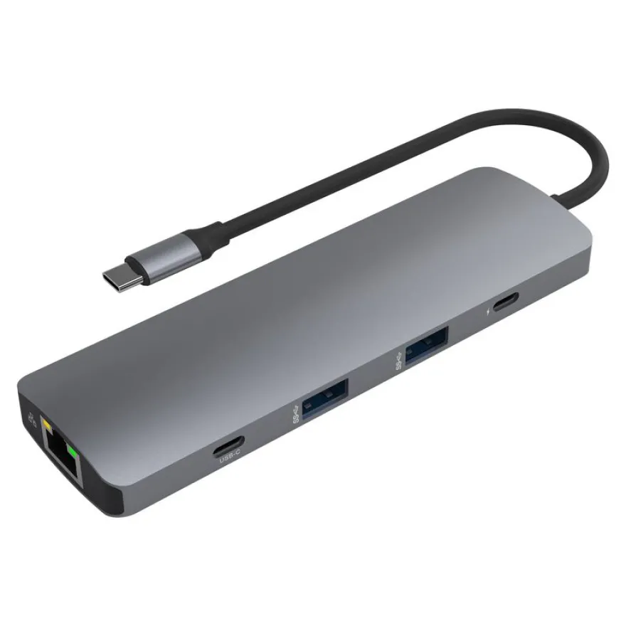 T'nB iClick - Hub 9 en 1 complet - USB-C - HDMI - 1GbE