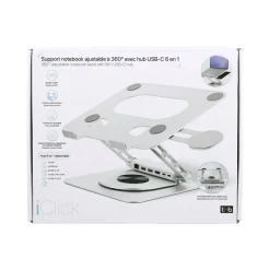 T'nB iClick - Station d'accueil + support pour ordinateur portable - USB-C - HDMI - 1GbE