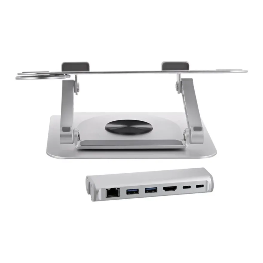 T'nB iClick - Station d'accueil + support pour ordinateur portable - USB-C - HDMI - 1GbE