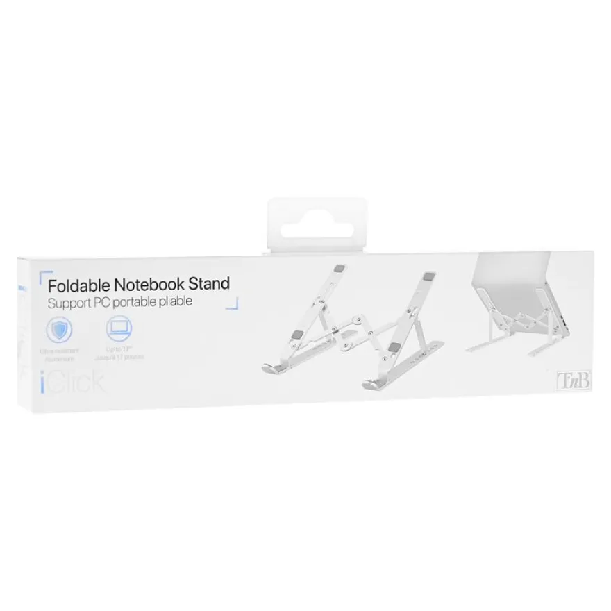 T'nB iClick - support pliable pour ordinateur portable jusqu'à 17"
