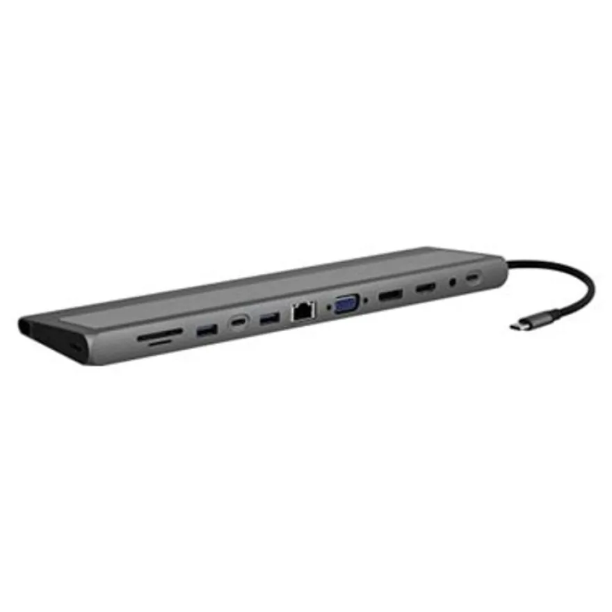 T'nB 12-in-1 - Station d'accueil - USB-C - VGA, HDMI, DP - 1GbE