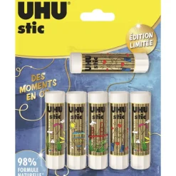 UHU Golden moment - 6 Bâtons de colle - 8.2 g - édition limitée