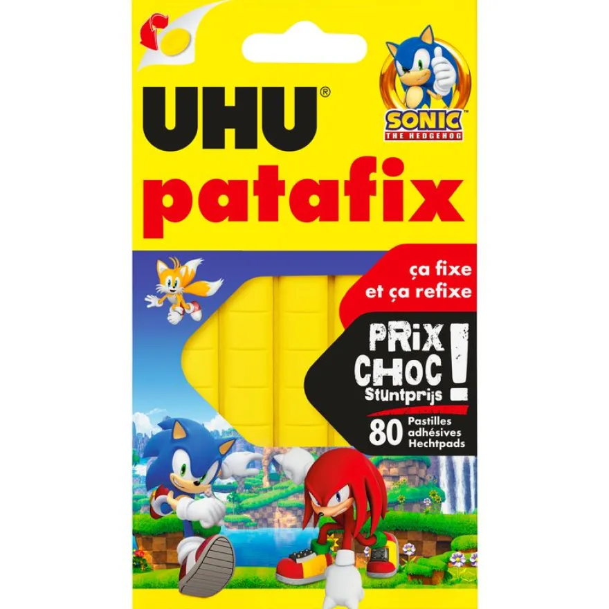 UHU Patafix Collector - 80 pastilles adhésives - jaune - non permanent
