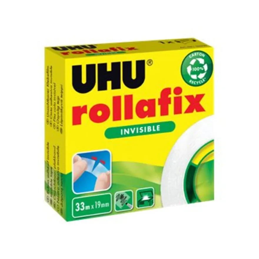 UHU Rollafix - Ruban adhésif invisible - 19 mm x 33 m