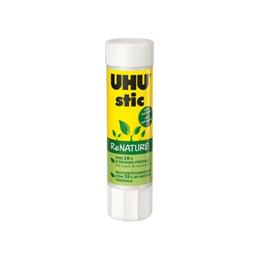 UHU stic ReNATURE - 24 Bâtons de colle - 8.2 g - Plastique écologique
