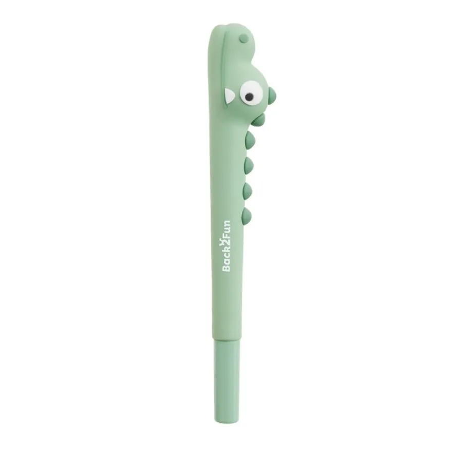 Un crocodile dans la trousse Stylo fantaisie crocodile vert pour motiver les enfants à écrire - Back2Fun.
