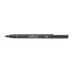 UNI PIN - Feutre fin - pointe calibrée - 0,1 mm - gris foncé