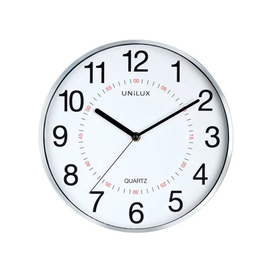 Unilux - Horloge Aria - mécanisme quartz - 28,5 cm - gris métal