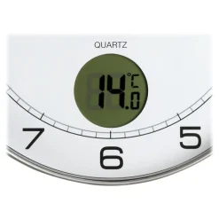 Unilux - Horloge intelligente Tempus - affichage température - 30,5 cm - gris métal