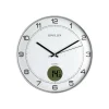 Unilux - Horloge intelligente Tempus - affichage température - 30,5 cm - gris métal