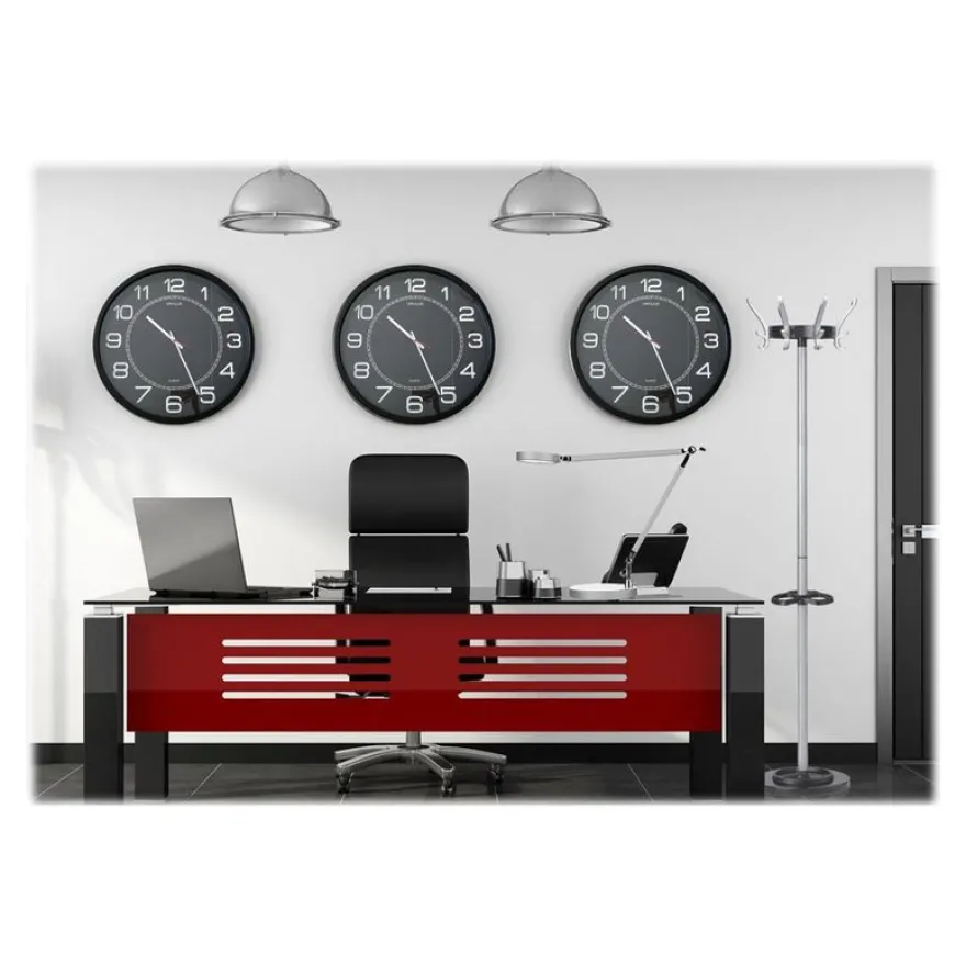 Unilux - Horloge Mega - mécanisme quartz - 57,5 cm - noir