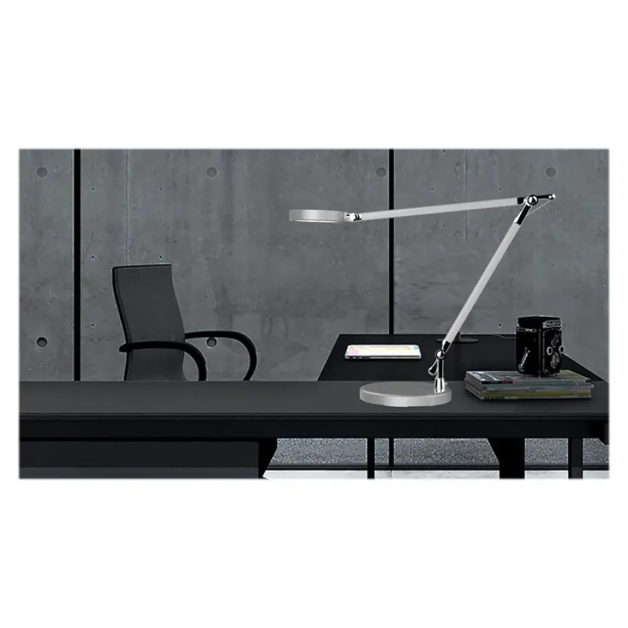 Unilux - Lampe de bureau Senza 2 - LED - multiples réglages - gris métal