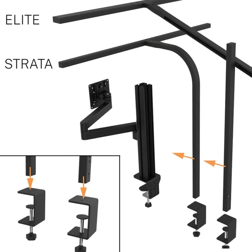 Unilux AXIO - Bras support pour écran - noir