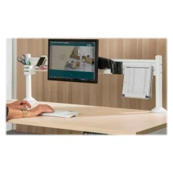 Unilux Ergo Station - Organiseur de bureau ergonomique avec bras support-écran