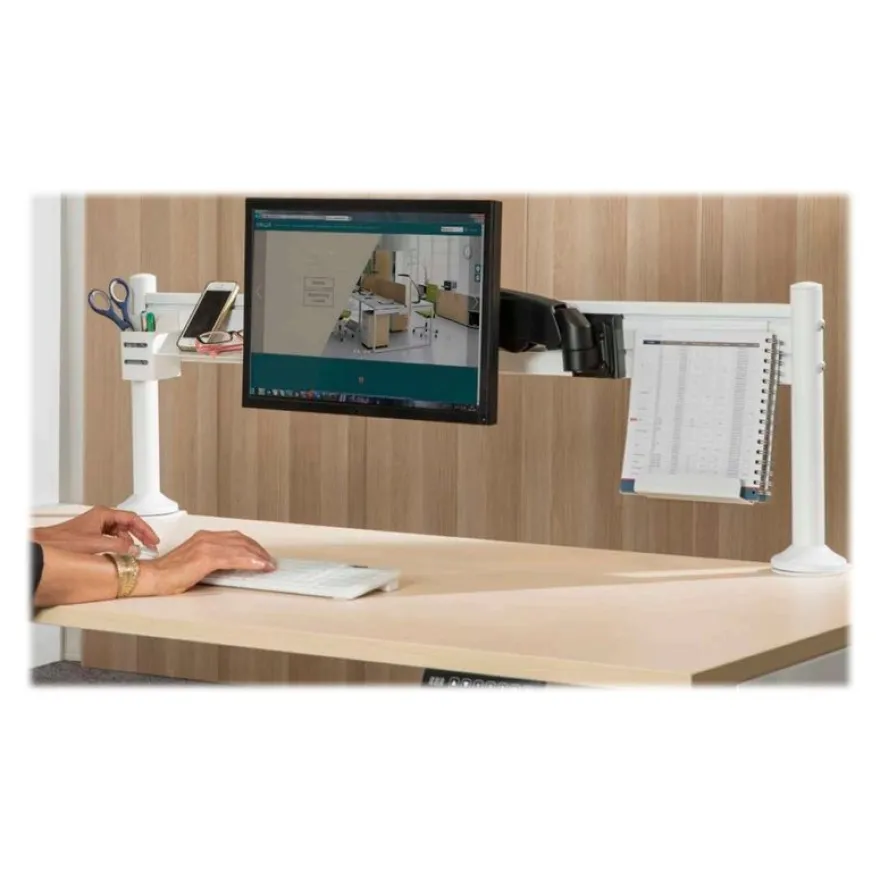 Unilux Ergo Station - Organiseur de bureau ergonomique avec bras support-écran