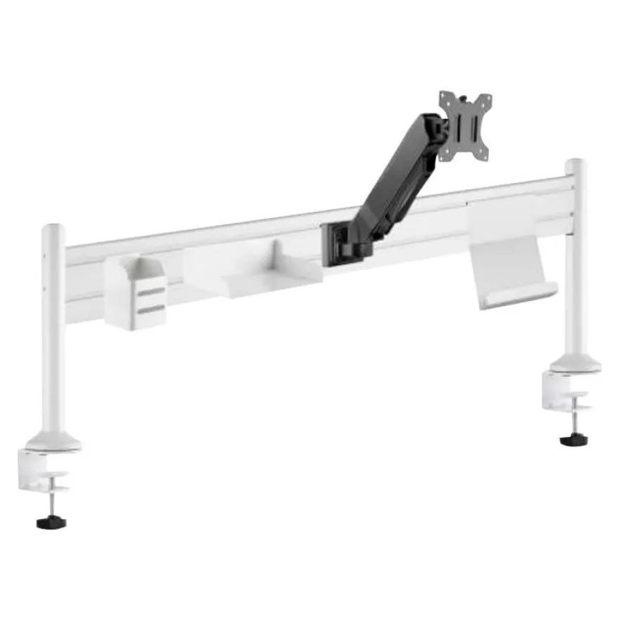 Unilux Ergo Station - Organiseur de bureau ergonomique avec bras support-écran