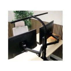 Unilux Lampe Strata + support double écran - noir